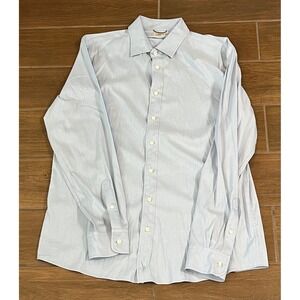 Faherty Brand Mens Light Blue Long Sleeve Button Down Shirt Size L-T